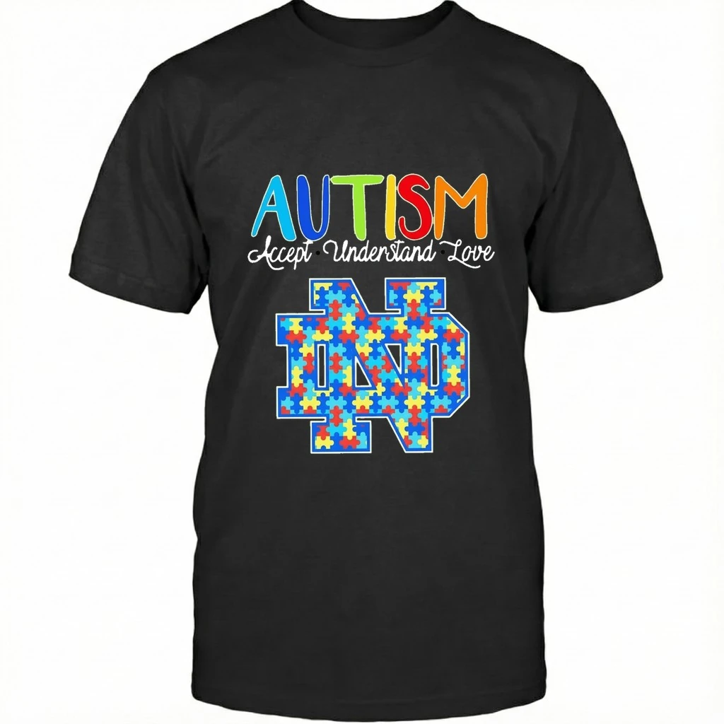Autism Accept Understand Love Notre Dame Fighting Irish Shirt
